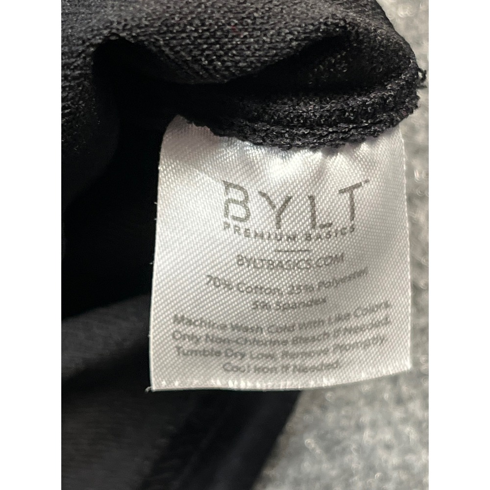 BYLT Premium Basics Drop Cut Ringer LUX T Shirt Mens XL Black Gray Trim‎ - Picture 5 of 7